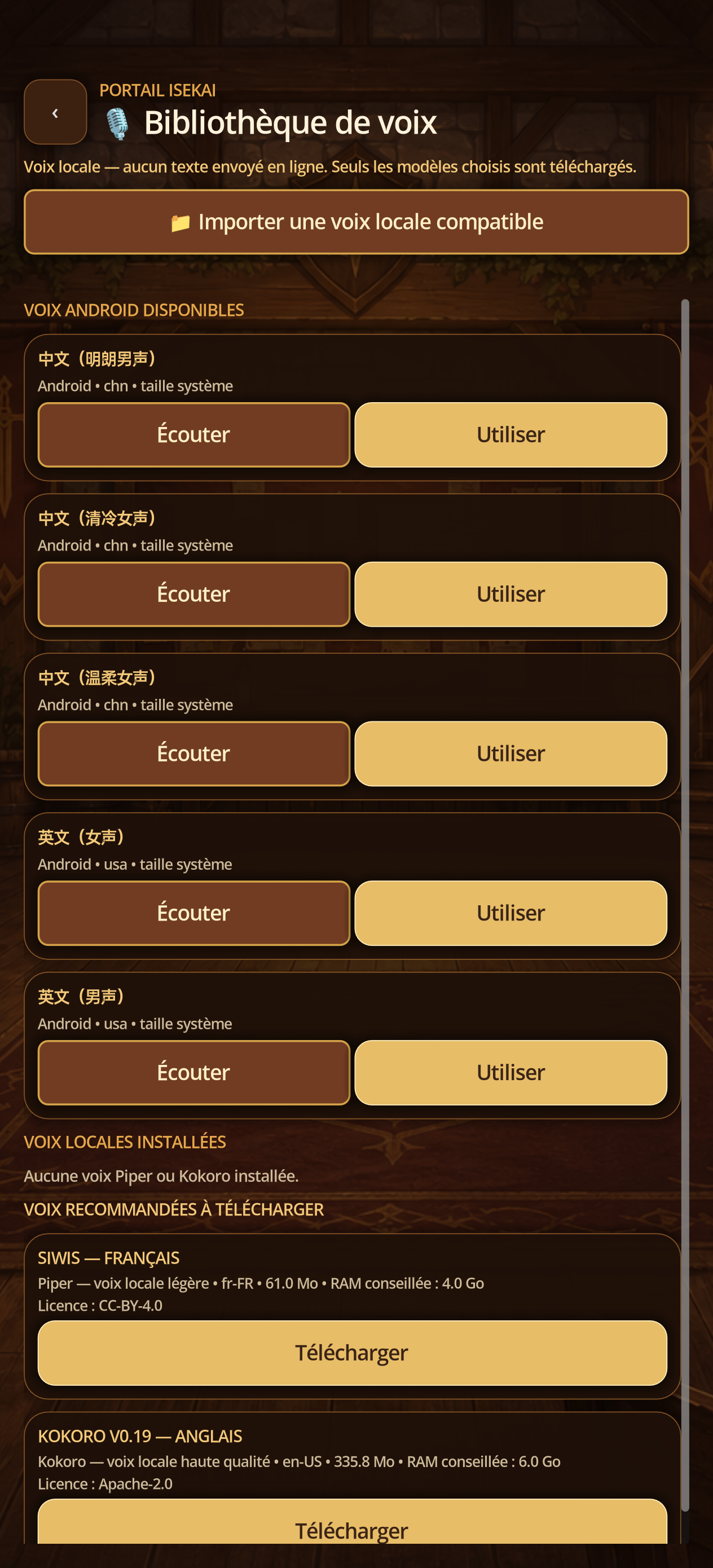 Direct Piper library with language, size and license.